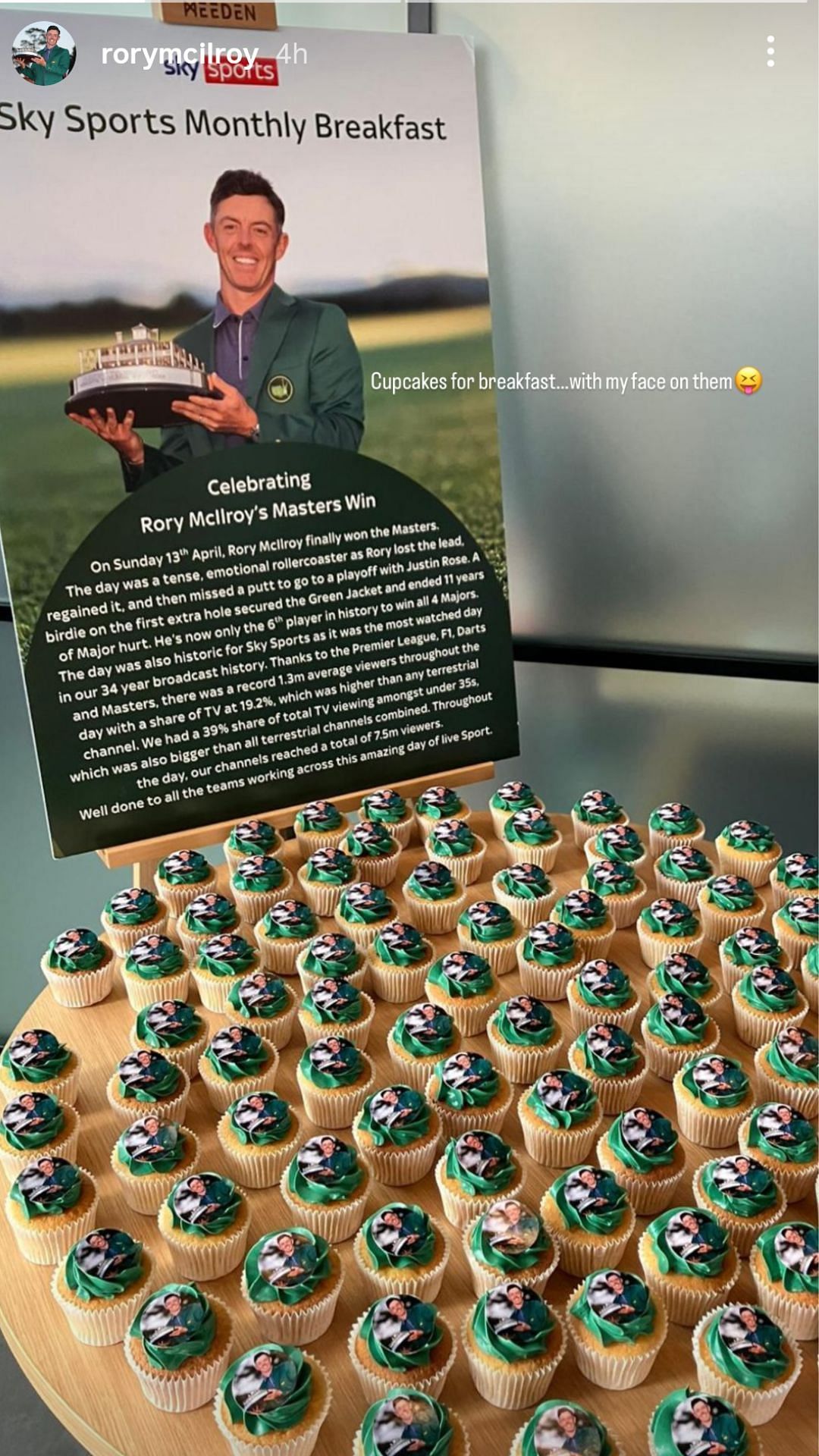 Rory McIlroy's Instagram story | Source - via Instagram @rorymcilroy